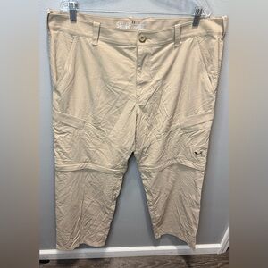 Under Armour Men's Beige/Tan Ripstop Convertible Heat Gear Pants Size 40